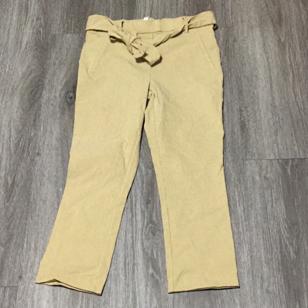 Tan Corduroy Pants with Belt